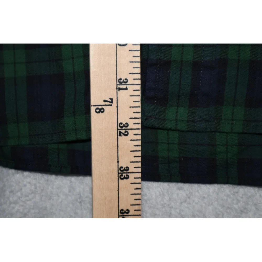 Polo Ralph Lauren Button Down Shirt Mens 2XB BIG Green Blue Blackwatch Plaid